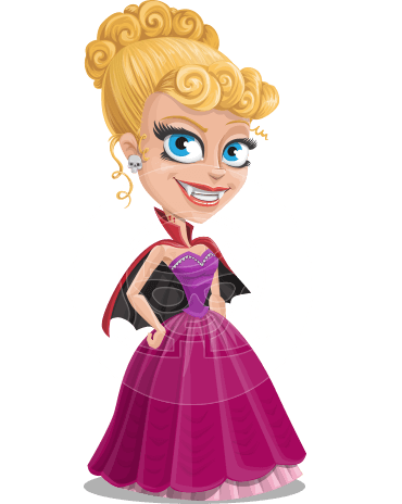 Vampire Girl Cartoon Vector Character